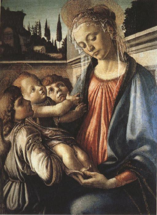 Sandro Botticelli Madonna and Child with two Angels (mk36) oil painting image
